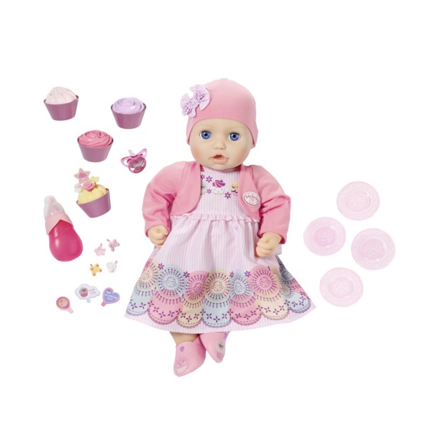 Zapf Creation Baby Annabell 700-600 Бэби Аннабель Кукла многофункциональная Праздничная, 43 см