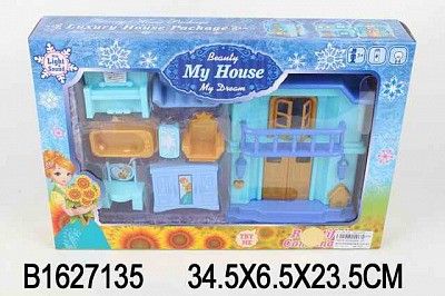 Дом BS866-1F для куклы с мебелью в коробке - Чебоксары 