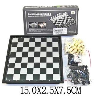 Шахматы, шашки, нарды SC53810 3в1 магнитные - Магнитогорск 