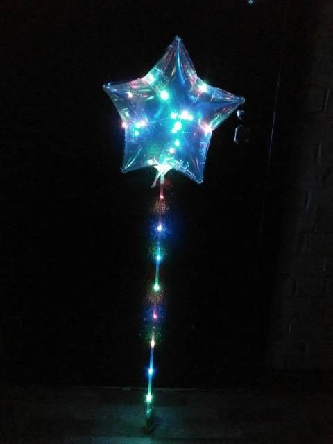 Шар светящийся "Звезда" 103333/330 с гирляндой, палочкой и розеткой - Магнитогорск 