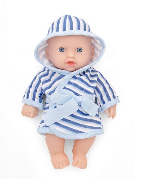 Кукла "Тимоша" М203П голубой халат 21см пластизоль Сан Бэби