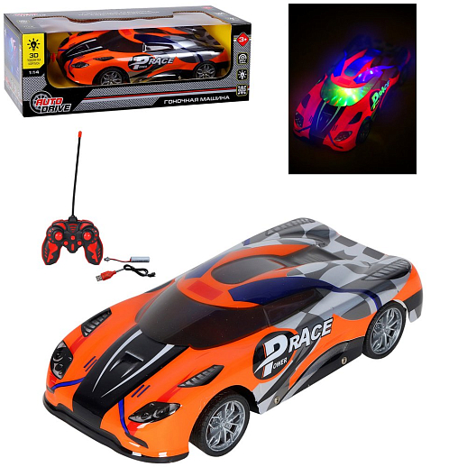 Машина JB1168524 на радиоуправлении 3D подсветка аккум оранжевый М1:14 ТМ Autodrive - Йошкар-Ола 