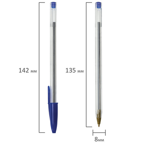 Ручка синяя 143868 Staff Basic Budget BP-04 линия письма 0,5мм - Самара 