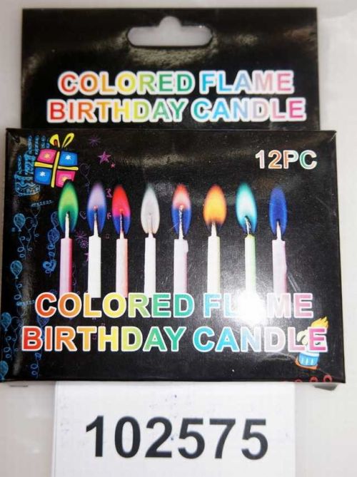 Свечи 102575 для торта 12 штук в упаковке цветной огонь 562006 - Саратов 