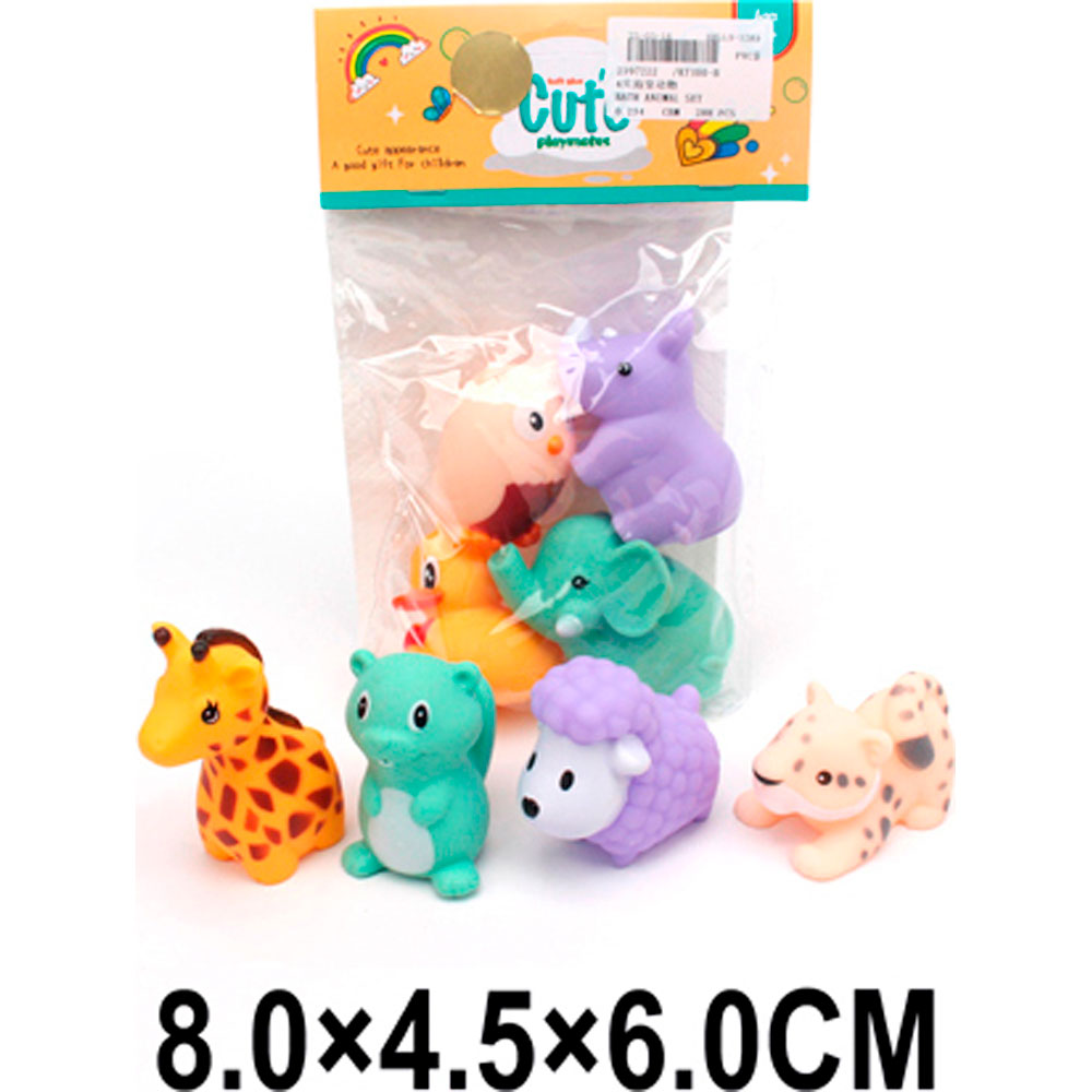 Игрушка для ванны КТ100-В Дикие животные 4шт - Елабуга 