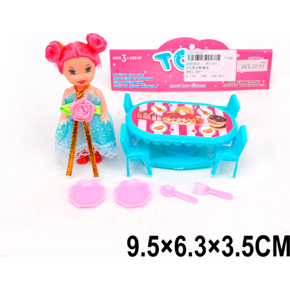 Кукла WS1037 с аксессуарами 8см в пакете - Самара 