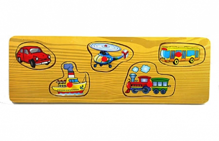 Вкладыш-рамка П-1036 "Мой транспорт" деревянная игрушка Рыжий Кот - Тамбов 