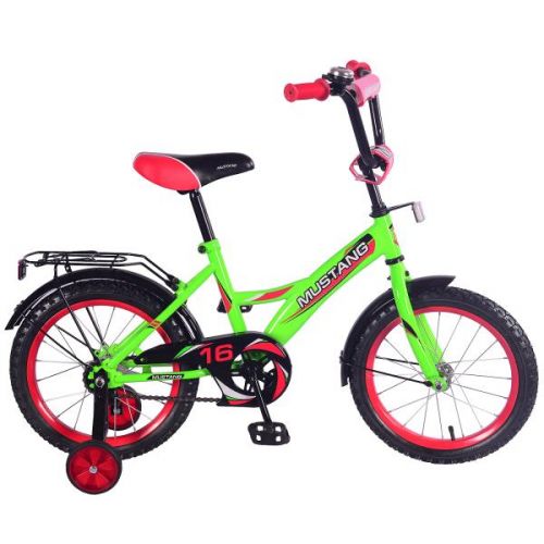 Велосипед 16 детский ST16035-GW салатовый с красным ТМ «MUSTANG - Заинск 