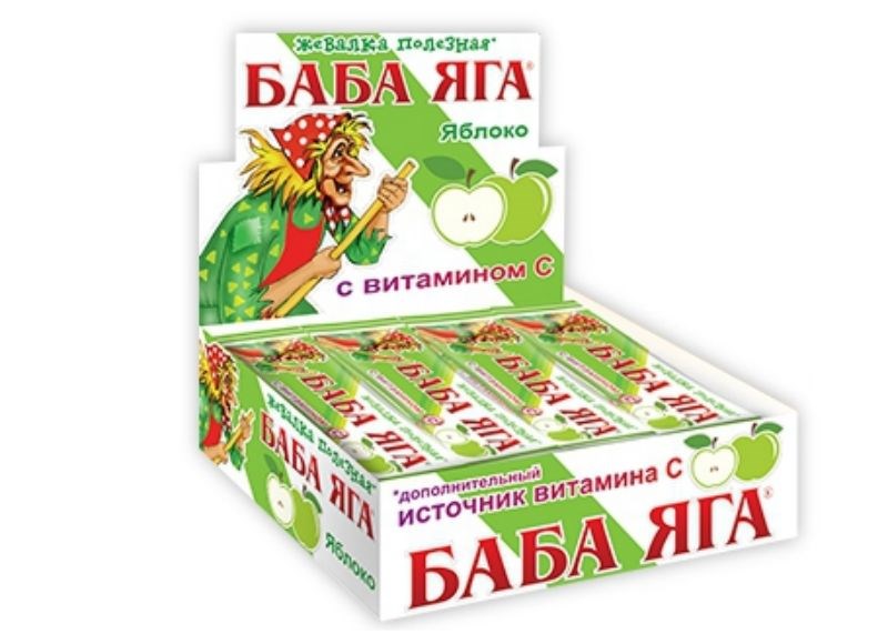 ЭВРИКА Жевательная конфета Яблоко BB-3-3 Баба Яга 11гр - Пенза 
