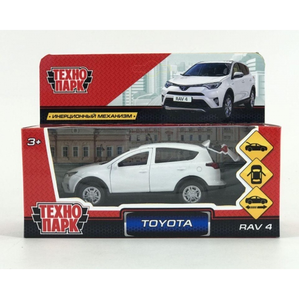 МодельToyota RAV4 металл 12см откр.двери белая ТМ Технопарк 278680