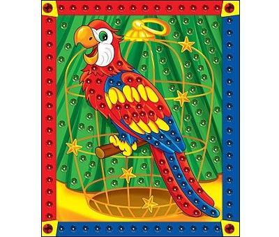 Мозаика из пайеток "Попугай" М-4340 формат А4  Рыжий кот - Заинск 