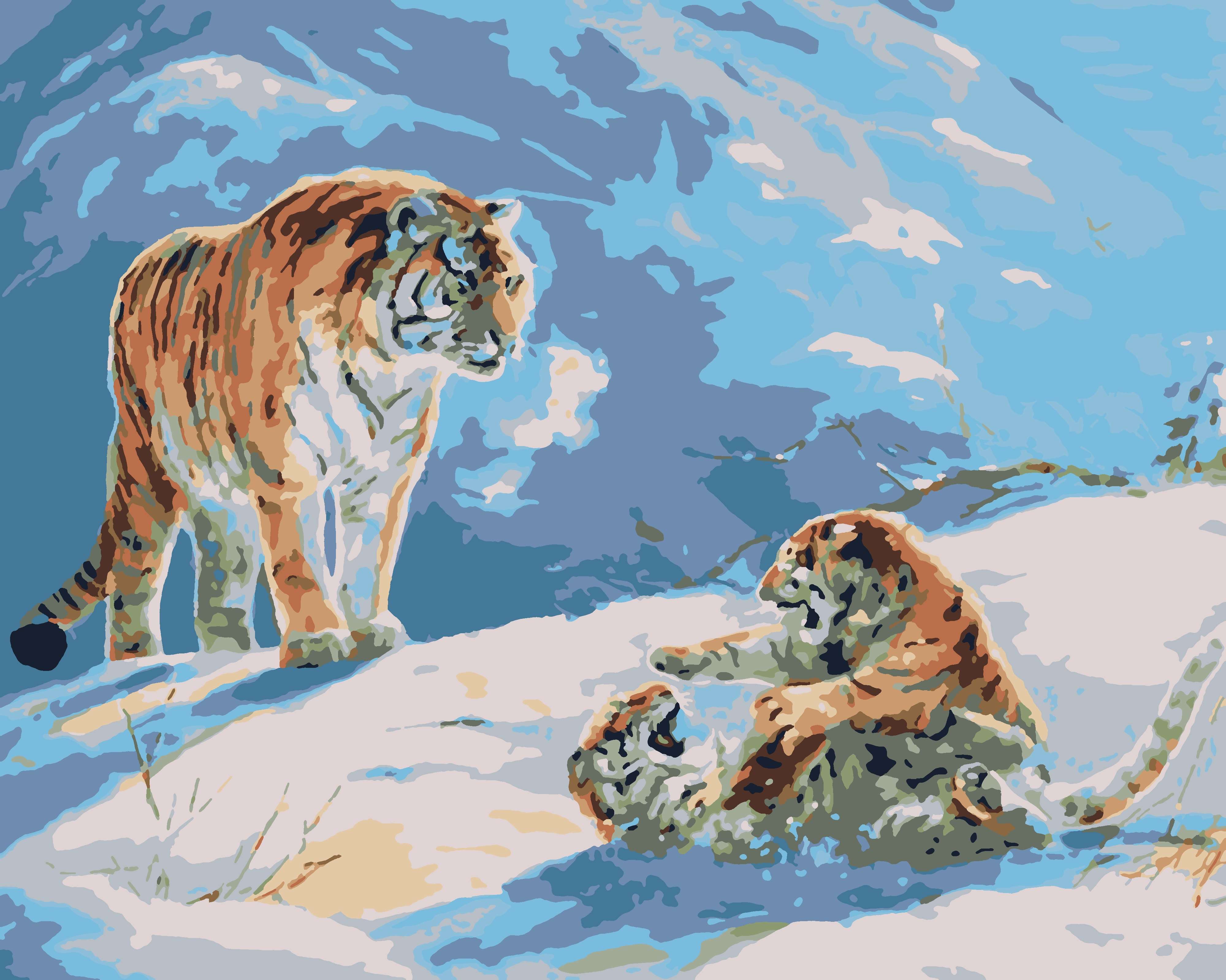 Картина Игра в снегу рисование по номерам 50*40см КН5040513 - Нижнекамск 