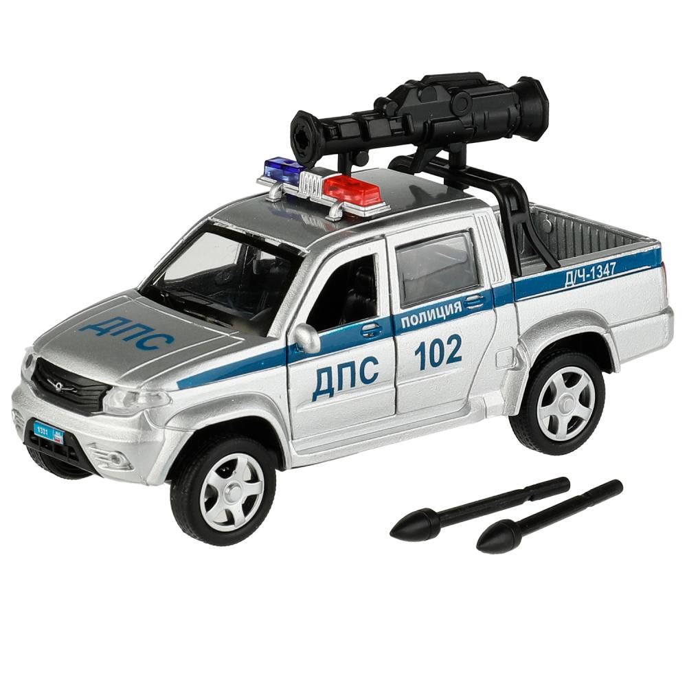 Машина UAZ Pickup полиция с пушкой 13см металл PICKUP-12POL-CANSR ТМ Технопарк - Альметьевск 