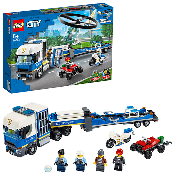 LEGO City 60244 Конструктор ЛЕГО Город Полицейский вертолётный транспорт - Чебоксары 