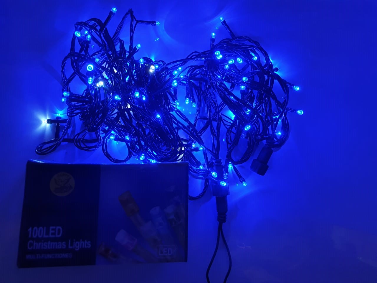 Электрическая гирлянда 015 синий свет LED длина 30м дом/улица - Елабуга 