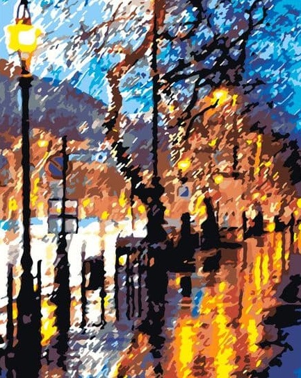 Картина Дождливый вечер по номерам на холсте 50*40см КН5040415 - Ульяновск 