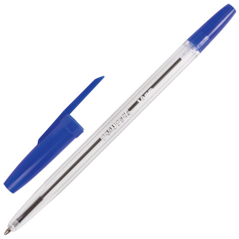 Ручка синяя 141097 Line корпус прозрачный 0,5мм Brauberg - Уральск 