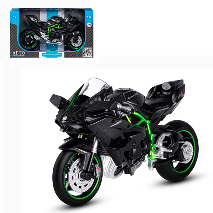 Мото JB1251573 Kawasaki Ninjia H2R черный 1:18 металл ТМ Автопанорама - Елабуга 