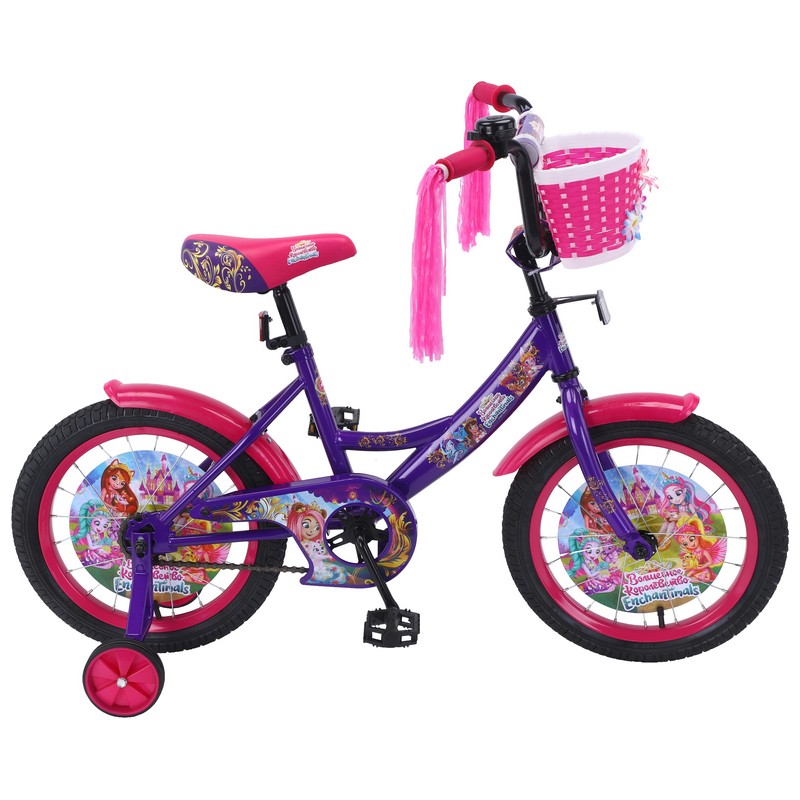 Велосипед 16 ST16105-A детский Enchantimals a-тип звонок фиолетово-розовый - Тамбов 