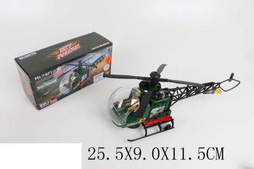 Вертолет 286-11 военный со светом и звуком в коробке - Омск 