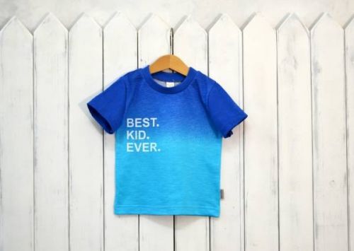Ф12/7-К Футболка "Best.Kid.Ever" р. 80 (цвет синий/голубой) Бэби бум - Бугульма 