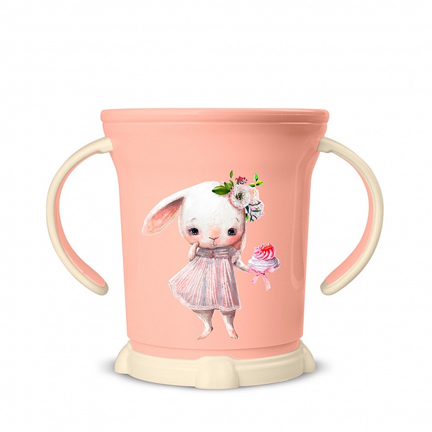 Чашка детская 431306133 с декором 270мл цвет: светло-розовый Бытпласт - Волгоград 