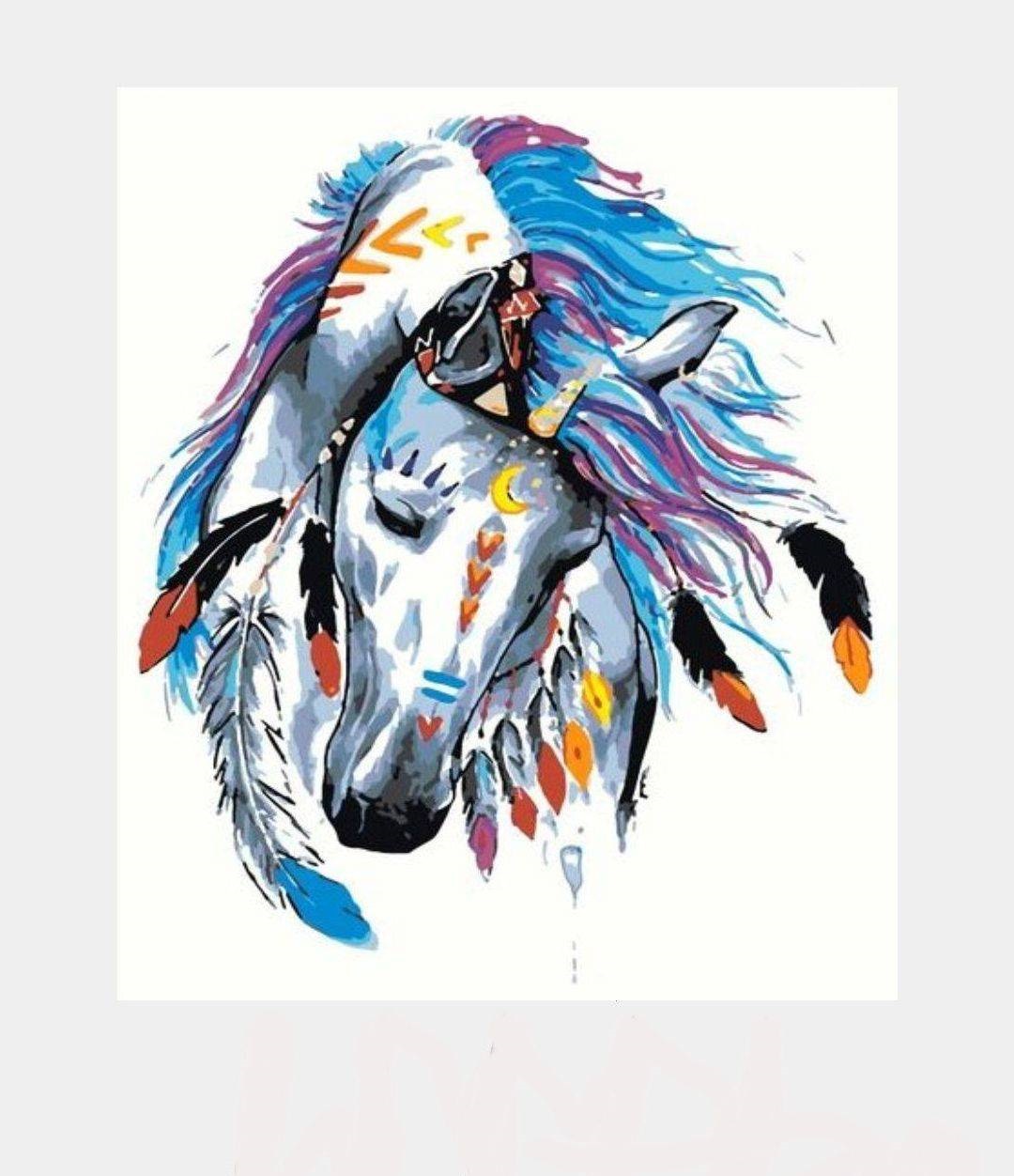 Картина Красочный конь по номерам на холсте 50*40см КН5040276 - Заинск 