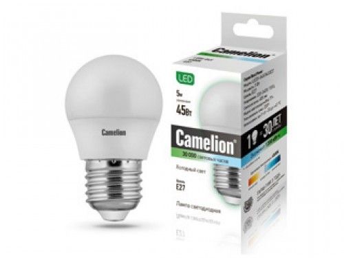 Лампа светодиодная LED5-G45/845/E27 12030