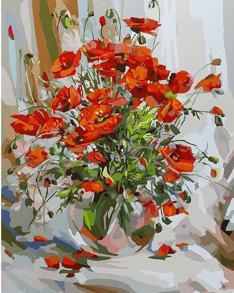 Картина "Букет маков" рисование по номерам 50*40см КН5040009 - Бугульма 