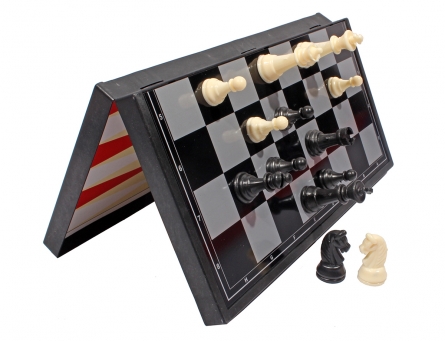 Шахматы, нарды, шашки Р00074 магнитные пластик поле 19см Рыжий Кот - Пенза 