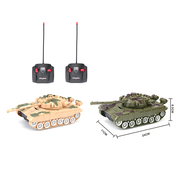 Танковый бой 200801072 на радиоуправлении 2шт на батарейках со светом и звуком