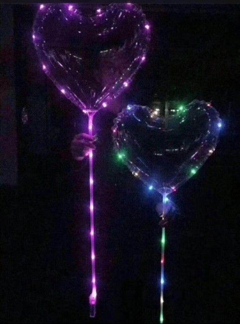 Шар светящийся "Сердце" 103331/330 с гирляндой, палочкой и розеткой - Магнитогорск 