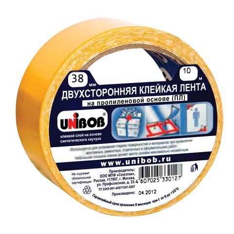 Клейкая двухсторонняя лента 600017 UNIBOB 38*10м ПЛ - Йошкар-Ола 