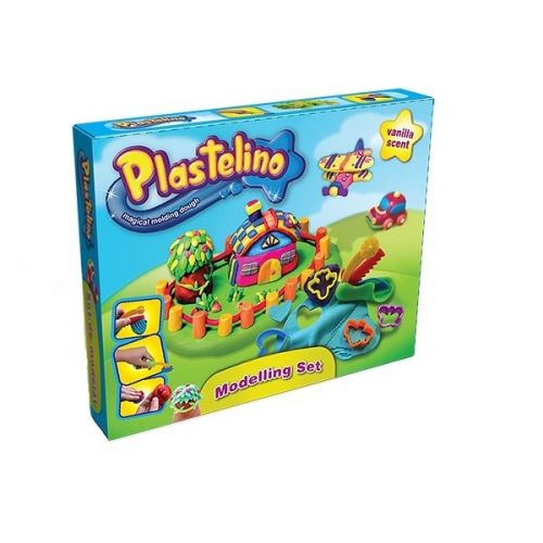 Plastelino NOR2656 Пластелино Масса для лепки, 3 цвета + аксессуары - Нижнекамск 