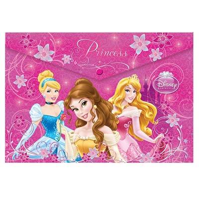Папка для тетрадей на кнопке Princesses А4 - Бугульма 