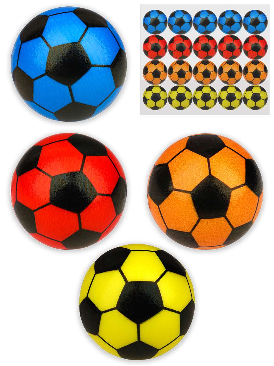 Мяч ММ-2133 Яркий футбол 4,5см ППУ мягкий 1/20 Рыжий кот - Пенза 