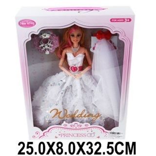 Кукла XD17-2 "Невеста" 29см в белом платье 2шт шарнирная - Елабуга 