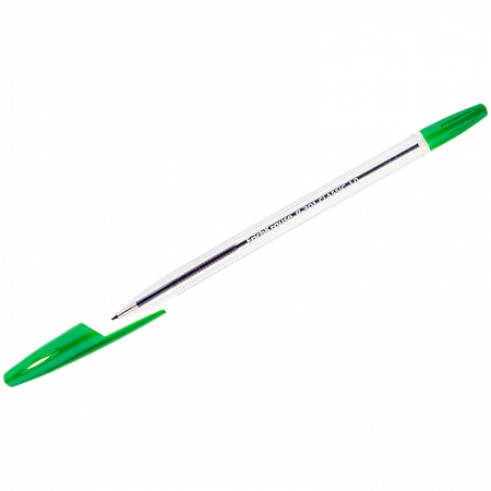Ручка R-301 шариковая зеленая 43187 "Classik" 1.0 Stik 1/50 корпус прозрачный Erich Krause - Пенза 