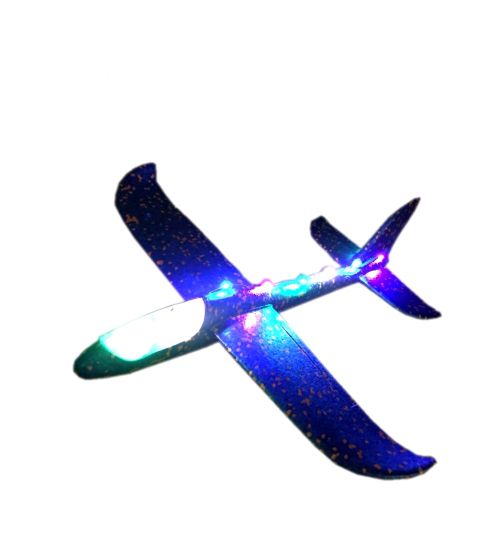 Самолет-планер 465 35см 2 отверстия со светом 8 ламп 3 режима мигания - Магнитогорск 