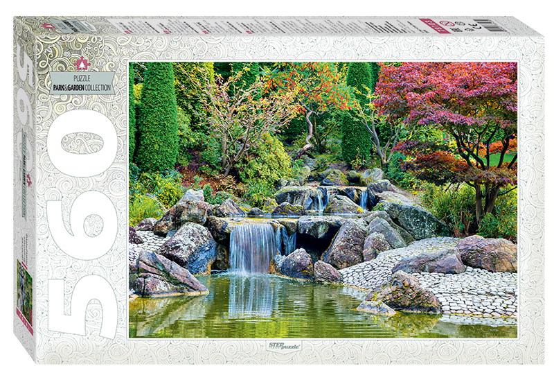 Пазл 560д 78103 "Каскадный водопад в японском саду" Степ пазл