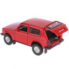 Модель машины Lada 4*4 12см красный открыв.двери ТМ Технопарк