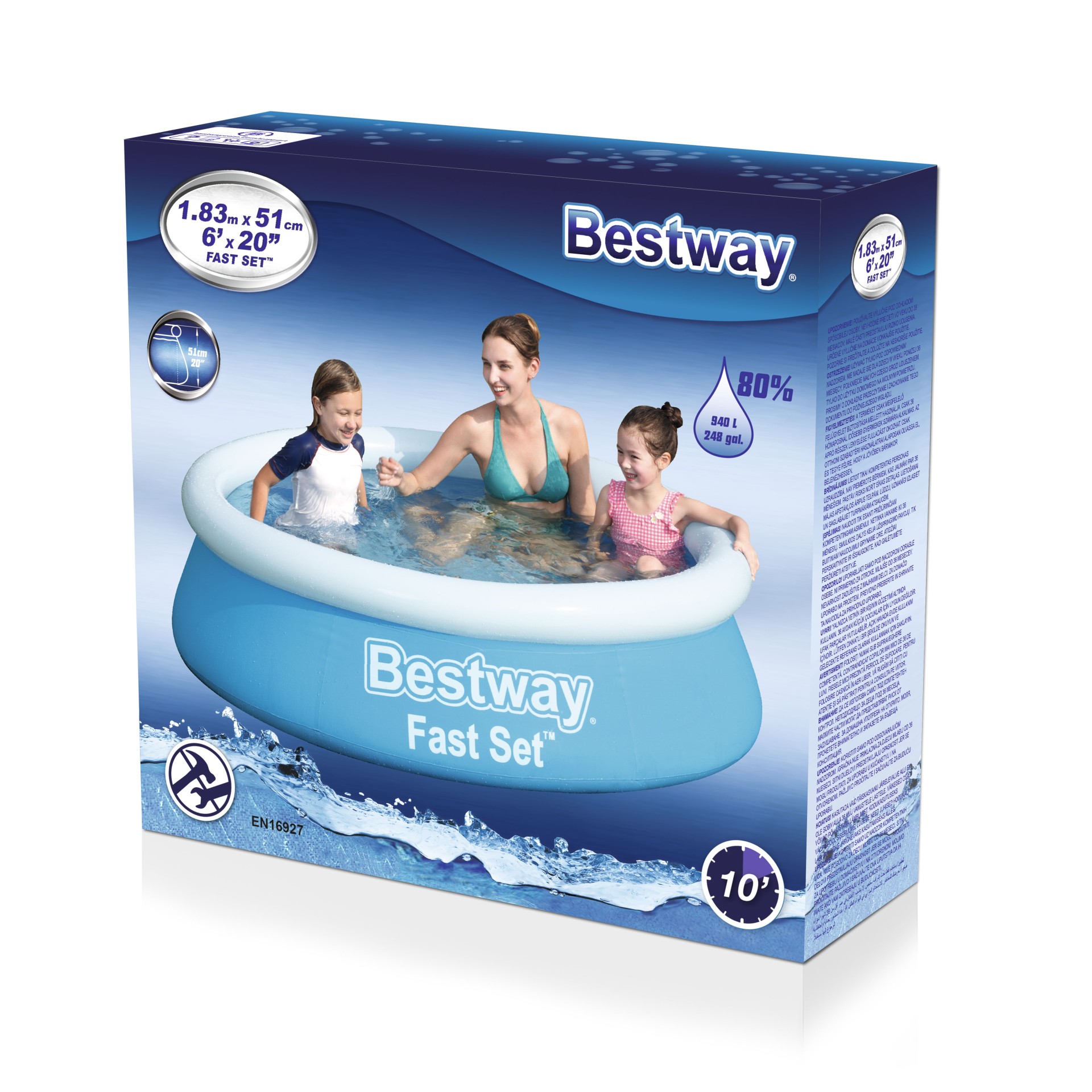 Бассейн 57392 Fast Set Pools 183х51см ИЗИ Bestway