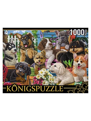 Пазл 1000 элементов Собачки в саду ФК1000-3589 Konigspuzzle Рыжий кот