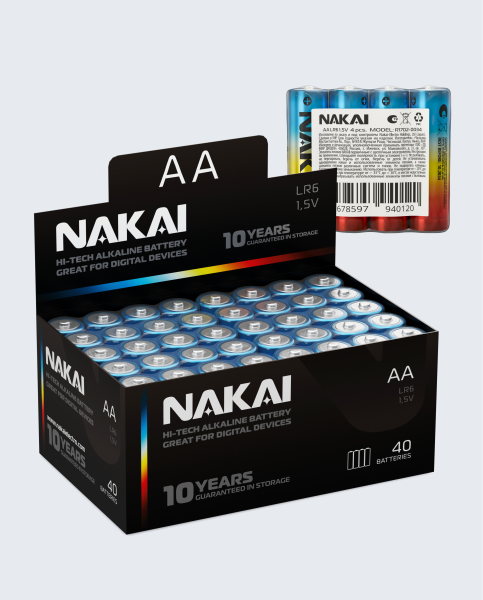 Батарейка Nakai Hi-Tech LR6 R1702-0034 б/б 4S 40box (поштучно)