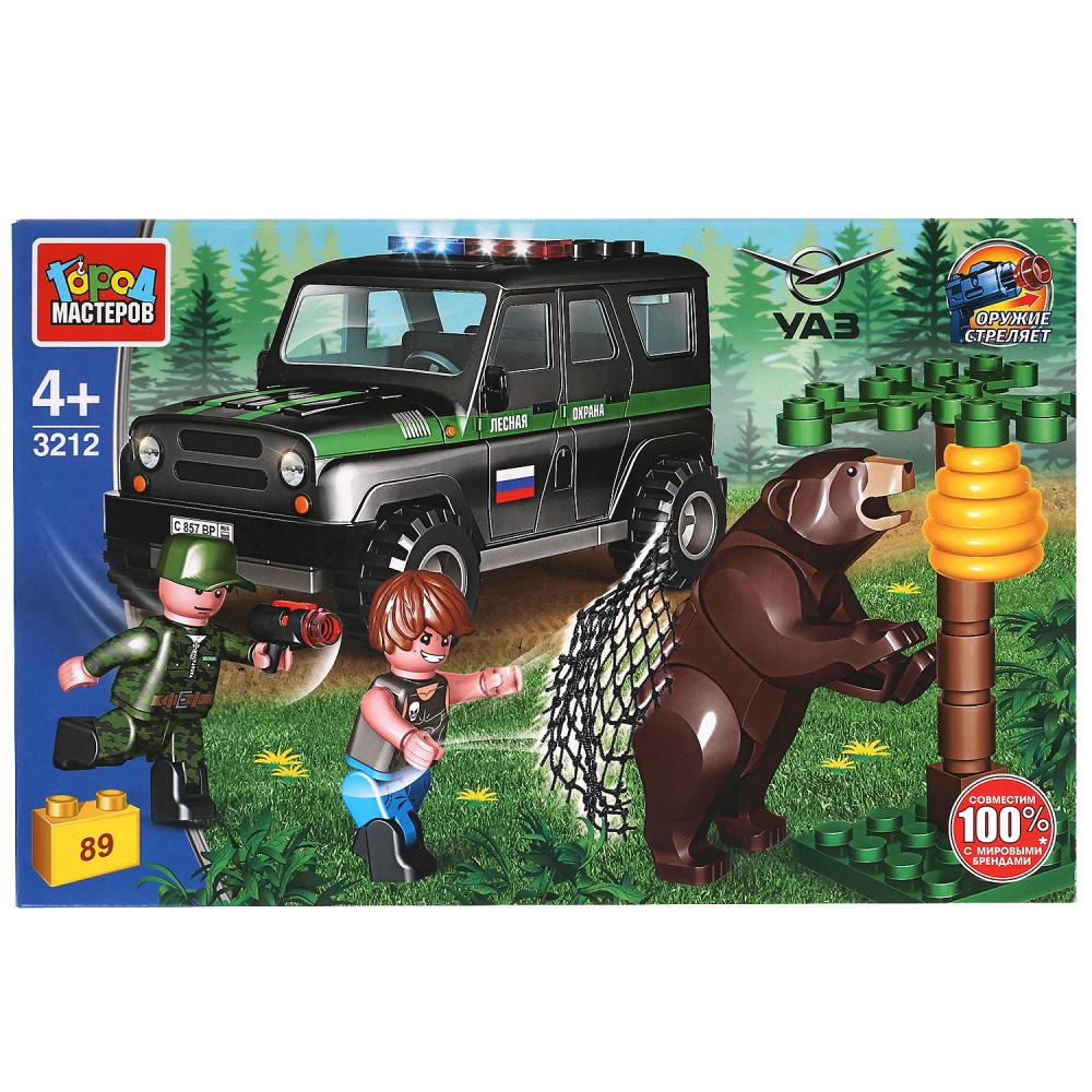 Конструктор SB-3212 UAZ Hunter Лесная полиция 89дет ТМ Город Мастеров