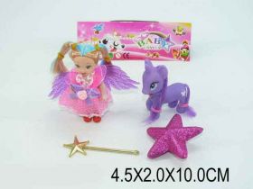 Кукла и пони XQ327 с аксес.  в пакете 243332