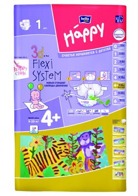 Подгузники для детей Bella baby Happy Maxi Plus по 1 шт  