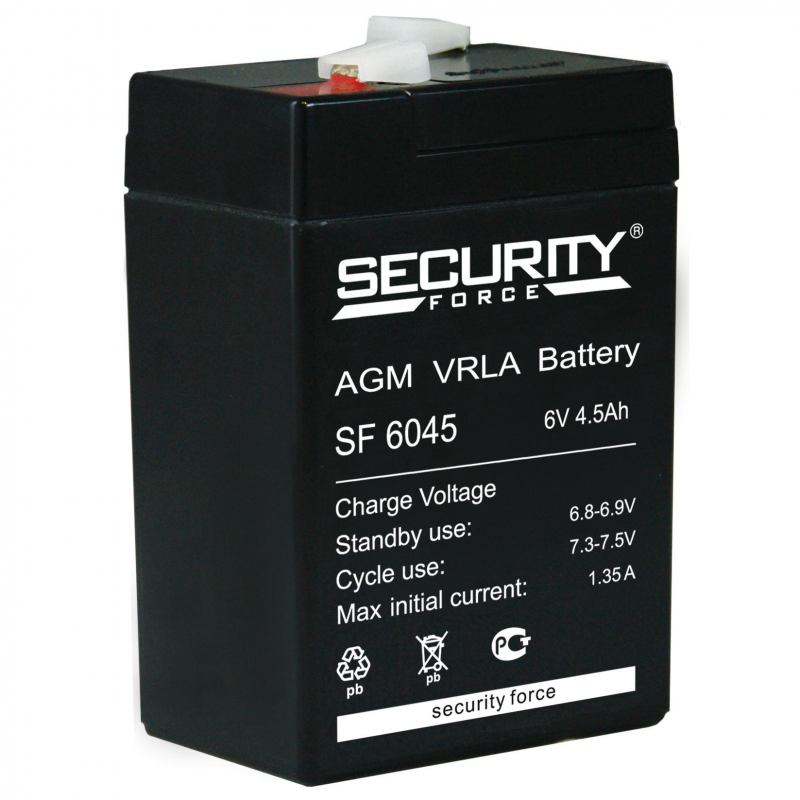 Аккумулятор Security SF6045 6V 4,5Ah
