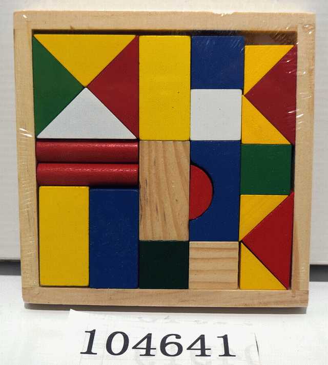 Конструктор 104641 Геометрические фигуры деревянный 14,5см