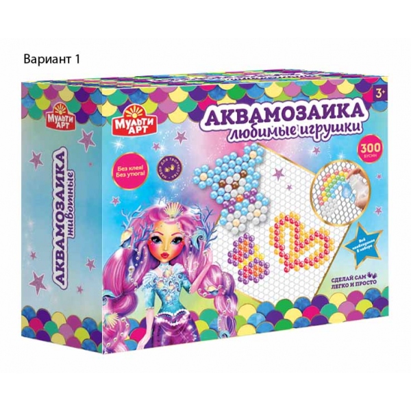 Аквамозайка 300 бусин Любимые игрушки AQUABEADS300-MULART8 ТМ Мульти 315233